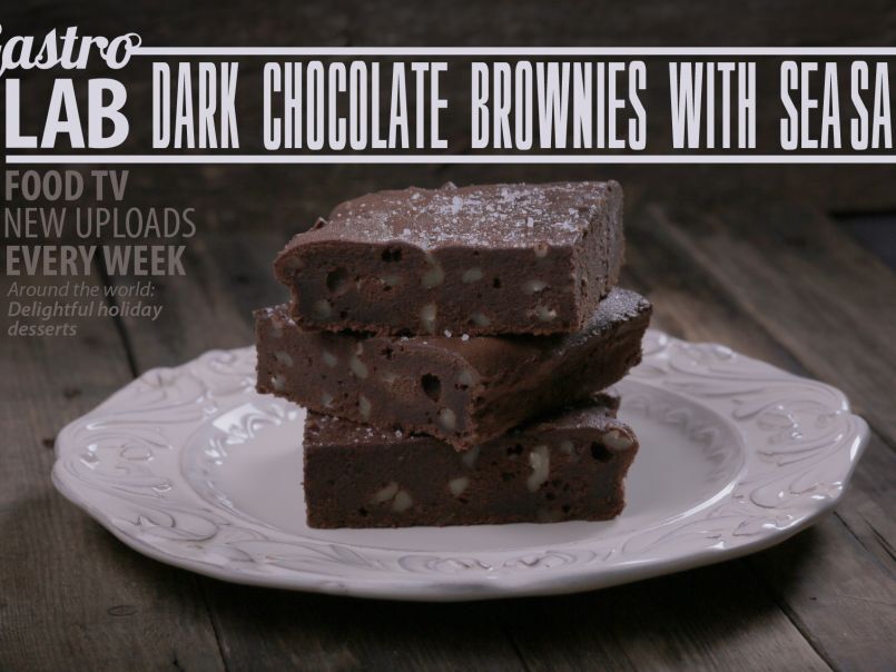 Dark Chocolate Brownies With Sea Salt